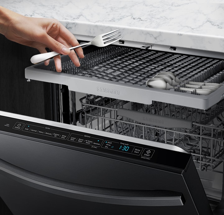 Samsung DW80R5061UG/AA 24" Dishwasher with StormWash, Black Stainl