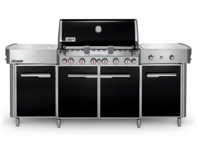 91" Weber Summit Series 6 Burner Natural Gas Grill With Side Burner In Black - Summit grill center NG (B)