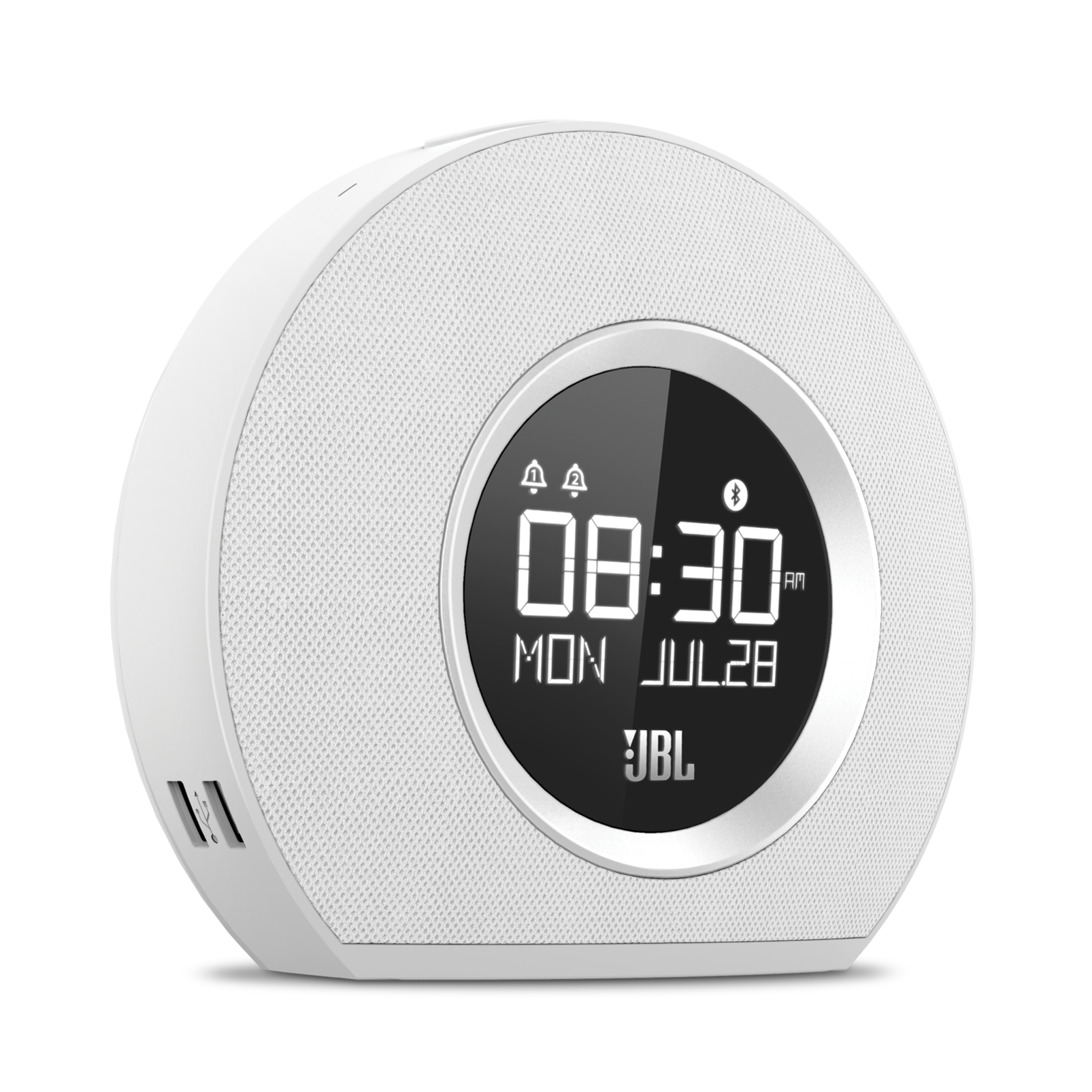 JBL Bluetooth clock radio with charging and ambi