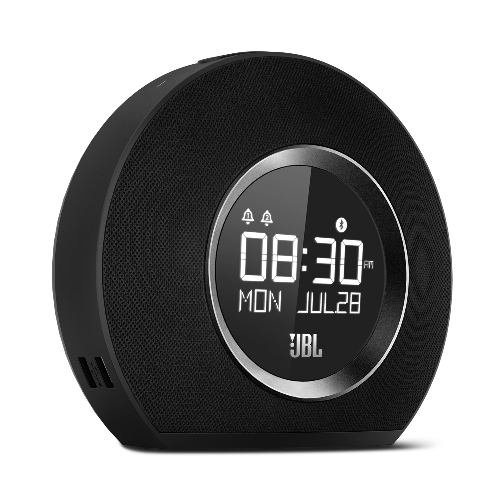 JBL JBLHORIZONBLKAM Bluetooth clock radio with USB charging and ambi
