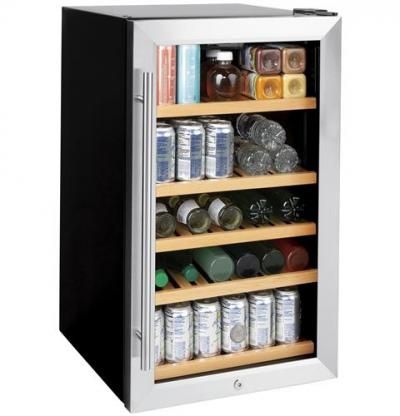 19" GE Beverage Center with  4.1 cu. ft. Capacity and Energy Star Certified - GVS04BQNSS