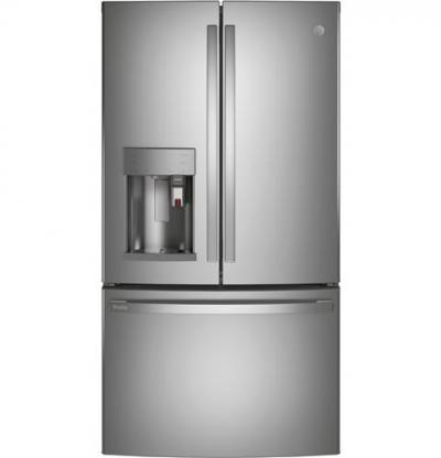 36" GE Profile 27.7 Cu. Ft. Smart Fingerprint Resistant French-Door Refrigerator - PFE28PYNFS