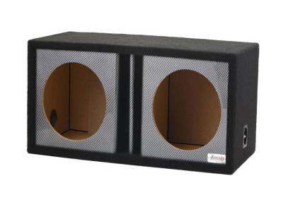 Atrend 12 Inch Dual Vented Black Carbon Fiber Enclosure - 12DVR