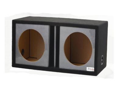 Atrend 10 Inch Dual Vented Black Carbon Fiber Enclosure - 10DVR