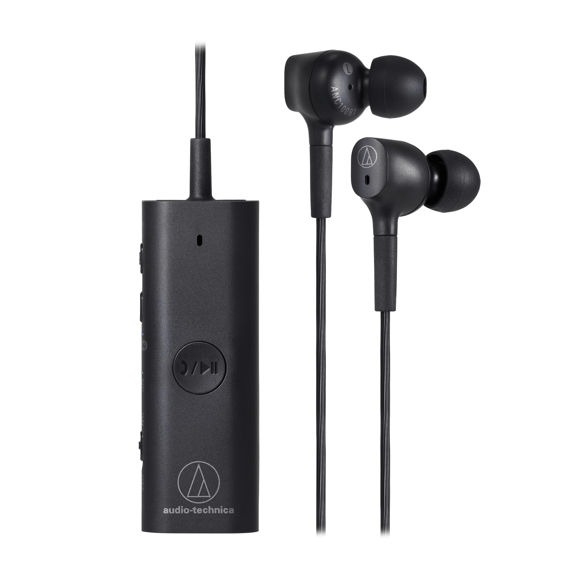 Audio Technica ATH ANC100BTBK QuietPoint Wireless In Ear Active Noi