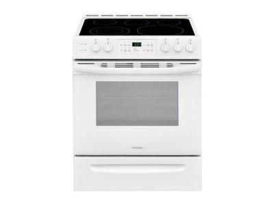 30" Frigidaire 5.0 Cu.Ft 5-Element Freestanding Smooth Top Electric Range(White) - CFEH3054UW