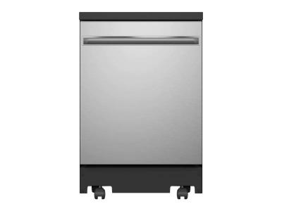 24" GE Interior Portable Dishwasher with Sanitize Cycle in Stainless Steel - GPT225SSLSS