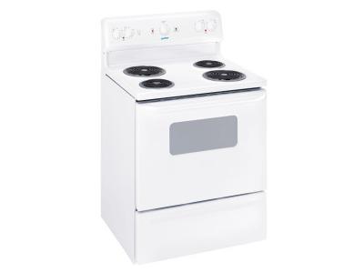 30" Moffat 5.0 Cu. Ft. Free Standing Electric Range In White - MCBS523DNWW