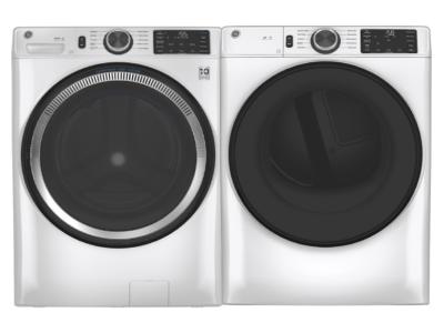 28" GE Front Load Washer With Built-in Wifi And Electric Dryer With Built-in Wifi - GFW550SMNWW-GFD55ESMNWW