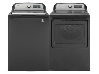 27" GE Smart Washer And Gas Dryer With Built-in Wifi - GTW845CPNDG-GTD84GCMNDG