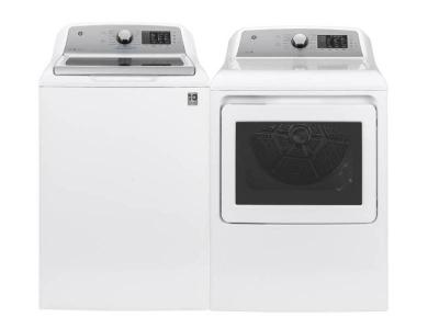 27" GE 4.8 Cu. Ft. Capacity Washer and 7.4 Cu. Ft. Capacity Gas Dryer - GTW720BSNWS-GTD72GBMNWS