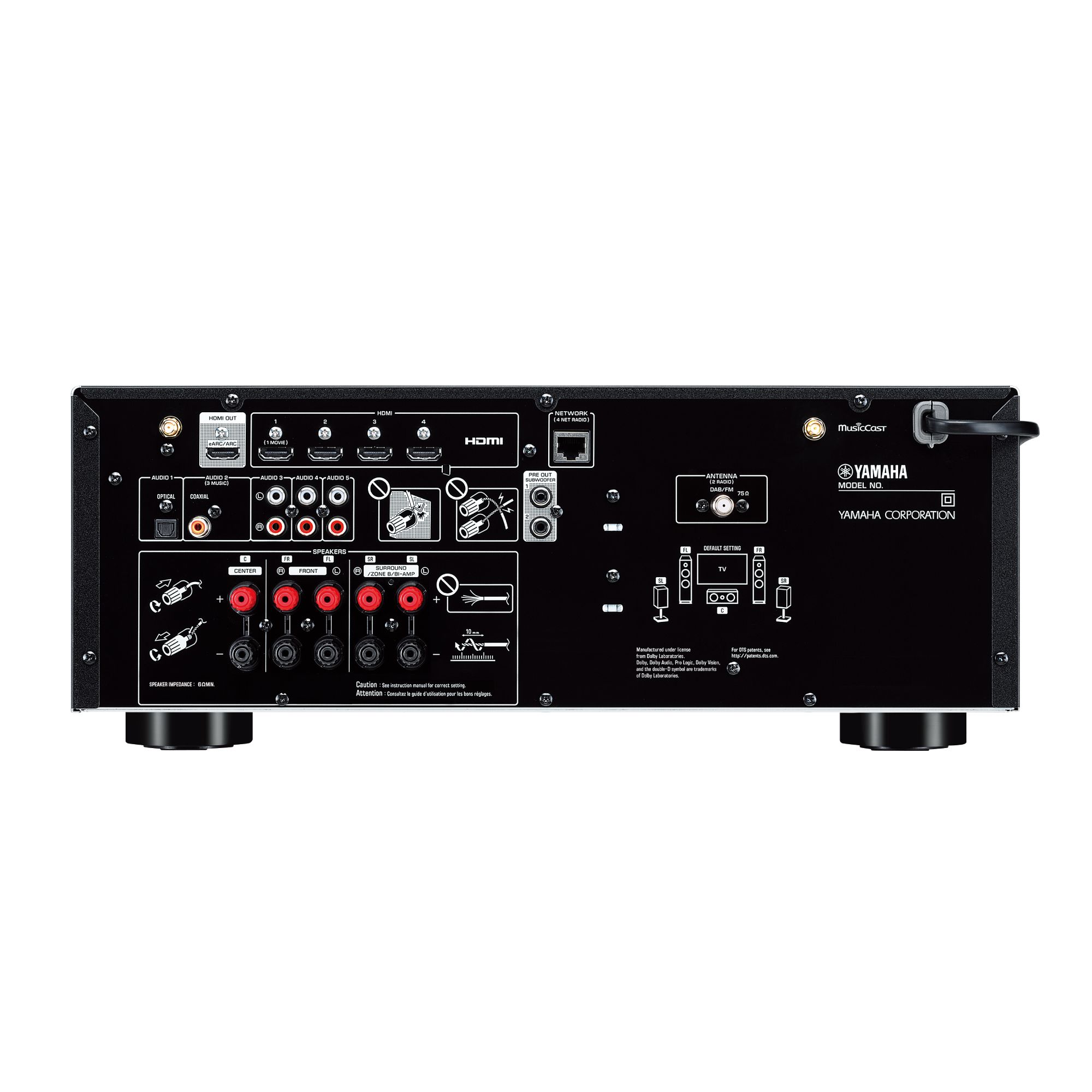 Consignment ratio Thought Yamaha RXV4A 5.1 Channel AV Receiver with Cinema Dsp 3D, wireless s