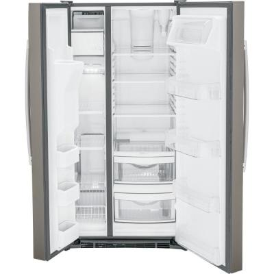 36" GE 23.2 Cu. Ft. Side-By-Side Refrigerator in Slate - GSS23GMPES