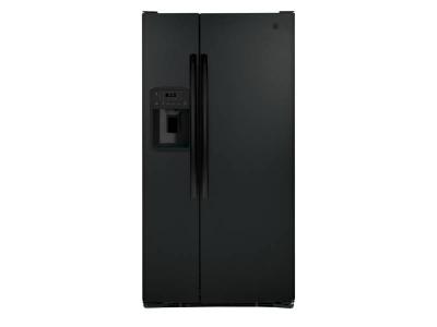 36" GE 23.2 Cu. Ft. Side-By-Side Refrigerator in Black - GSS23GGPBB