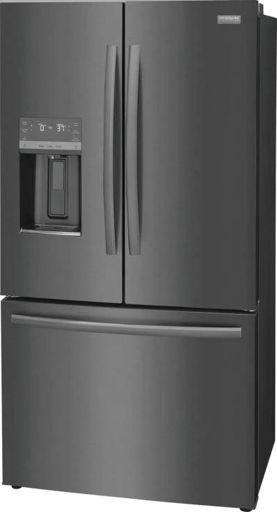 36" Frigidaire Gallery 22.6 Cu. Ft. French Door Refrigerator in Black Stainless Steel - GRFC2353AD