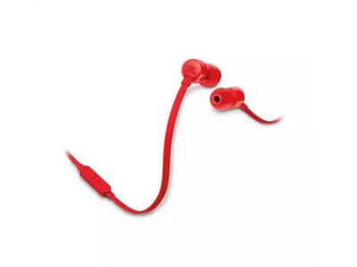 JBL TUNE 110 In-Ear Headphones in Red - JBLT110REDAM