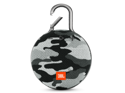 JBL Portable Bluetooth Speaker in Black Or White Camouflage - JBLCLIP3BCAMOAM