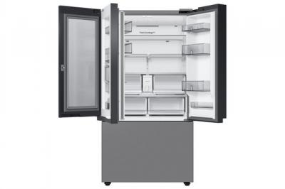 36" Samsung 3 Door Bespoke French Door Refrigerator With Beverage Center in Stainless Steel - RF30BB6600QLAA