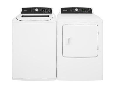 27" Frigidaire 4.1 Cu. Ft. High Efficiency Top Load Washer And 6.7 Cu. Ft. Free Standing Gas Dryer - FFTW4120SW-FFRG4120SW