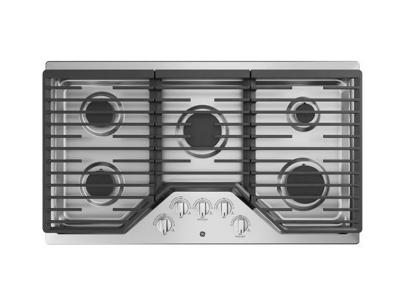 36" GE  Built-In Gas Deep Recessed Edge-to-Edge Stainless Steel Cooktop - JGP5036SLSS