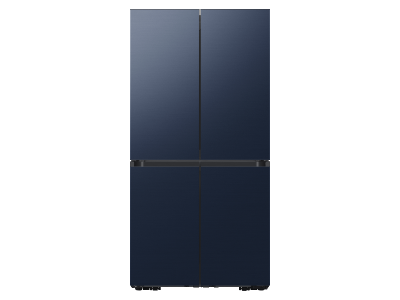 36" Samsung 29 Cu. Ft. Bespoke 4-Door Flex French Door Refrigerators With Navy Steel Panel - F-RF29A967QNQN