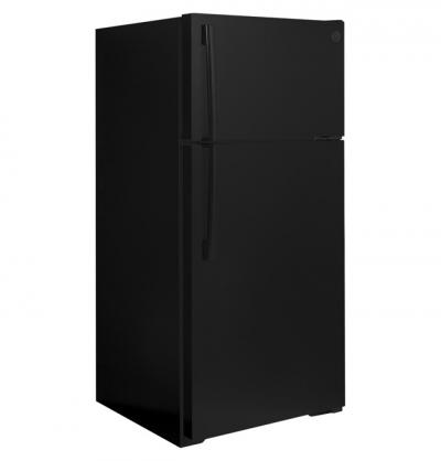 28" GE 16.6 Cu. Ft. Top-Freezer No-Frost Refrigerator - GTE17GTNRBB