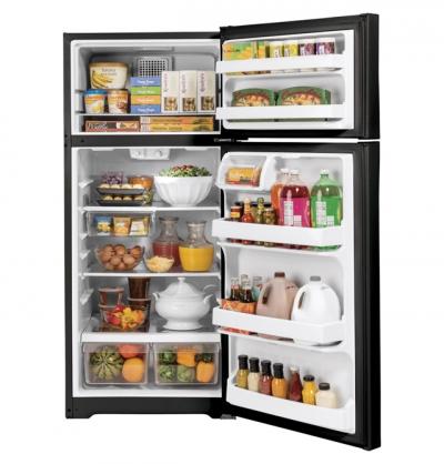 28" GE 16.6 Cu. Ft. Top-Freezer No-Frost Refrigerator - GTE17GTNRBB