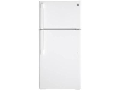 28" GE 15.6 Cu. Ft. Top-Freezer No-Frost Refrigerator - GTE16DTNLWW