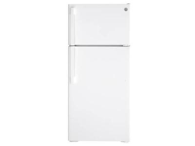 28" GE 16.6 Cu. Ft. Top-Freezer Refrigerator - GTE17DTNRWW