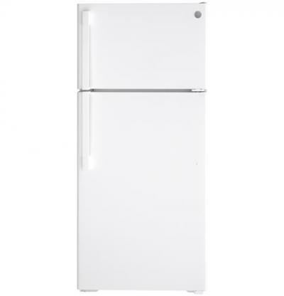 28" GE 16.6 Cu. Ft. Top-Freezer Refrigerator - GTE17GTNRWW