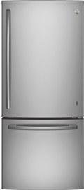 30" GE 20.9 Cu. Ft. Bottom-Freezer Refrigerator With Factory Installed Ice Maker - GDE21ESKSS