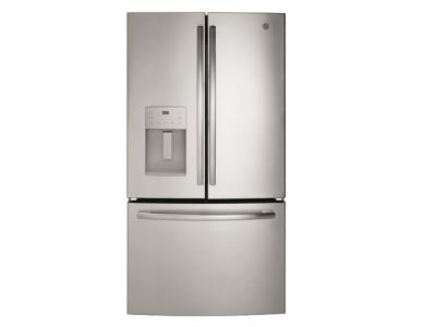 36" GE 25.5 Cu. Ft. Bottom Mount French Door Refrigerator - GFE26JSMSS