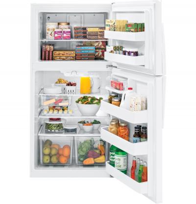 33" GE 21.2 Cu. Ft. Top-Freezer No-Frost Refrigerator - GTE21GTHWW