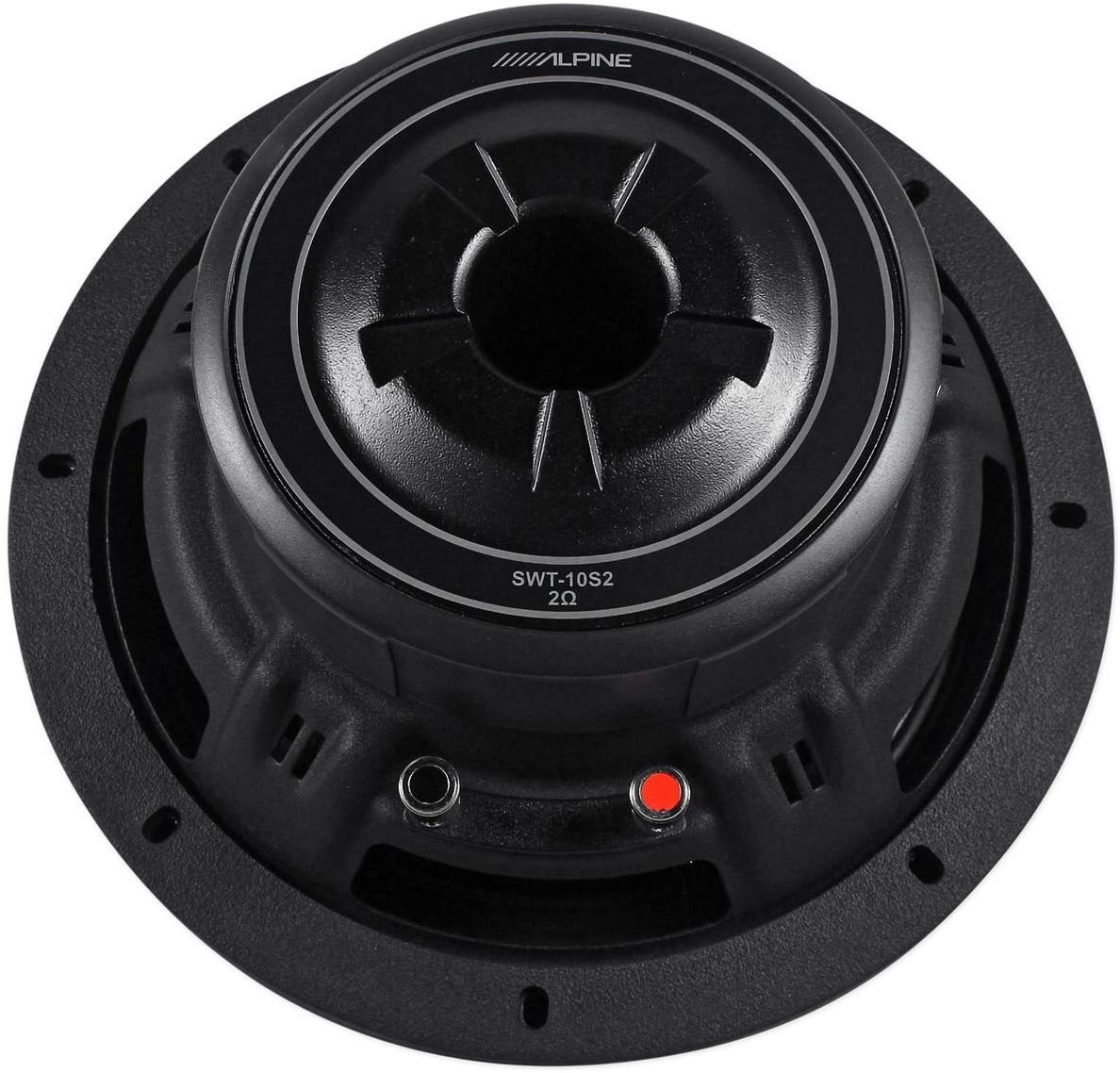 Alpine SWT-S10 10 Inch Shallow Mount 2 Ohm Subwoofer 10 Inch To 12 Inch Sub Adapter
