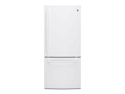 30" GE 20.9 Cu. Ft. Bottom-Freezer Refrigerator - GDE21DGKWW