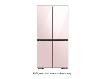 Samsung Bespoke 4-Door Flex Refrigerator Panel in Rose Pink Glass - RA-F18DUU32/AA