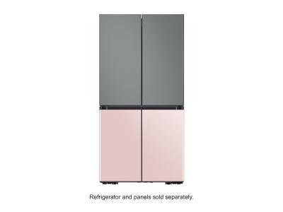 Samsung Bespoke 4-Door Flex Refrigerator Panel in Rose Pink Glass - RA-F18DBB32/AA