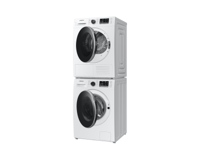 23" Samsung 2.9 Cu. Ft . Front Load Washer with Super Speed And 4.0 Cu. Ft. Dryer with Heat Pump Technology - WW25B6800AW-DV25B6800HW