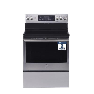 30" GE Adora Free-Standing Self-Cleaning Electric Range with Convection in Stainless Steel - JCB870SNSS