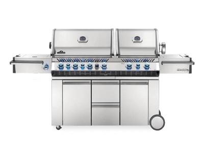 94" Napoleon Prestige PRO 825 Natural Gas Grill with Power Side Burner, Infrared Rear & Bottom Burners - PRO825RSBINSS-3