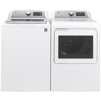 27" GE 7.4 Cu. Ft. Capacity Electric Dryer With Built-in Wifi in White  - GTD84ECMNWS