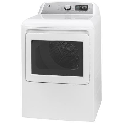 27" GE 7.4 Cu. Ft. Capacity Gas Dryer With Sanitize Cycle in White - GTD72GBMNWS