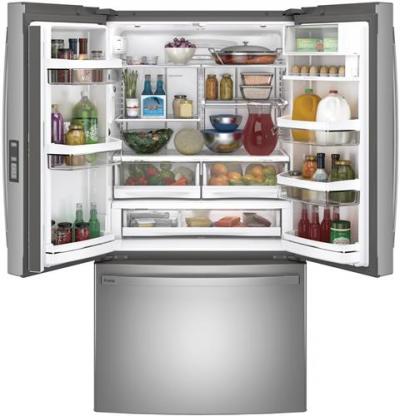 36" GE Profile 23.1 Cu. Ft. Counter-Depth  French-Door Refrigerator - PWE23KYNFS