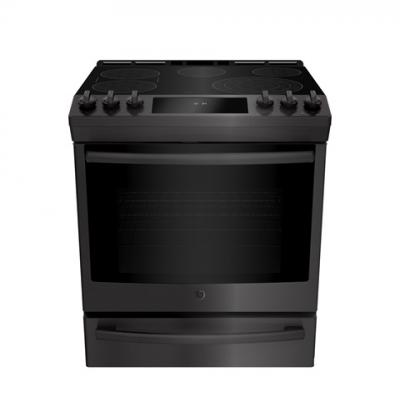 30" GE Profile 5.3 Cu. Ft. Slide In Front Control Electric Self-Cleaning Range - PCS940BMTS