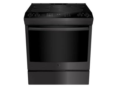 30" GE Profile 5.3 Cu. Ft. Slide In Front Control Induction Self-Cleaning Range - PCHS920BMTS