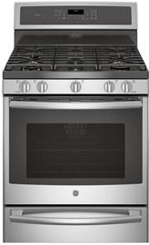 30" GE Profile 5.6 Cu. Ft. Free-Standing Dual Fuel Convection Self-Cleaning Range With Warming Drawer - PC2B940SEJSS