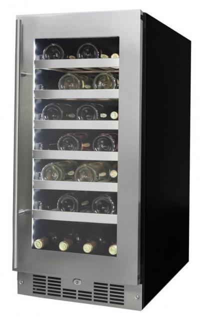 15" Silhouette Built-in Column 27 Bottles Wine Cooler - SPRWC031D1SS