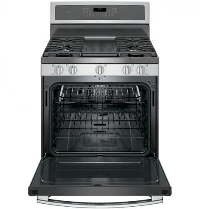 30" GE Profile 5.6 Cu. Ft. Free-Standing Dual Fuel Convection Self-Cleaning Range With Warming Drawer - PC2B940SEJSS