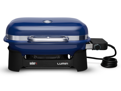 23" Weber Lumin Compact Electric Grill in Deep Ocean Blue - 91300901