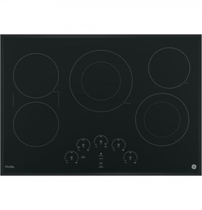 30" GE Profile Electric Cooktop with Built-In Touch Control - PP9030DJBB